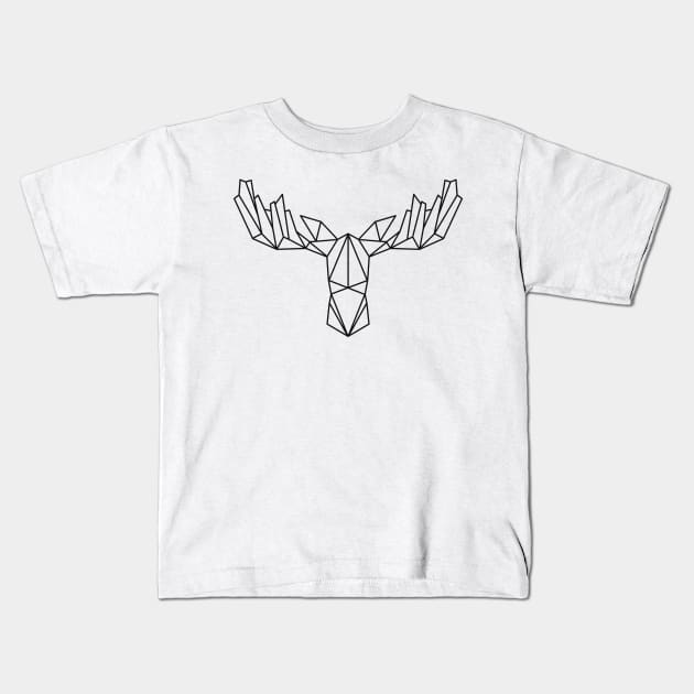 Geometric moose Kids T-Shirt by RosanneCreates